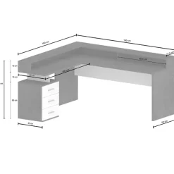 Scrivania ufficio angolare 180x160cm rovere OfficeScape