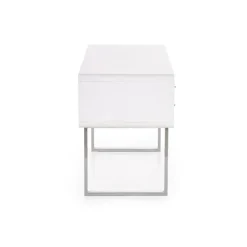 Scrivania ufficio con cassetti 120x55cm bianco laccato lucido Croset