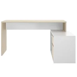 Scrivania ufficio salvaspazio 230x51cm rovere bianco Teddy