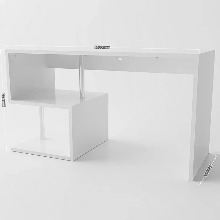 Scrivania ufficio 140x60cm bianco lucido ErgoDesk