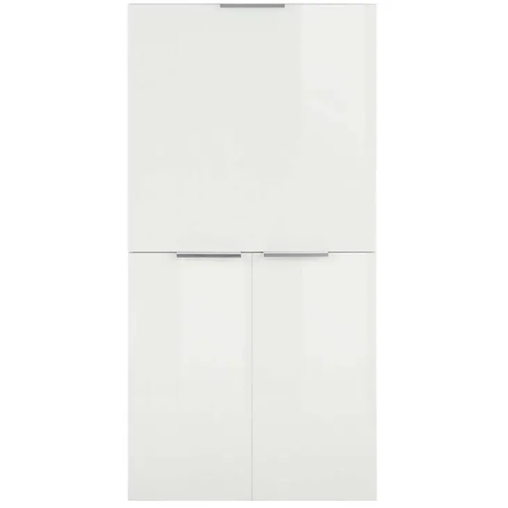 Scrivania 70x35cm a scomparsa salvaspazio bianco lucido Pinko