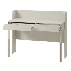Scrivania 122x50cm 2 cassetti moderna beige cashmere Rita