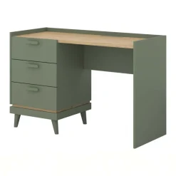 Scrivania 120x50cm con 3 cassetti verde salvia Yu