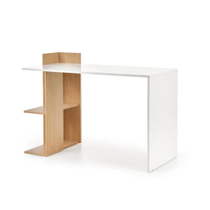 Scrivania 122x57cm ufficio moderna bianco rovere Lauren Gihome®
