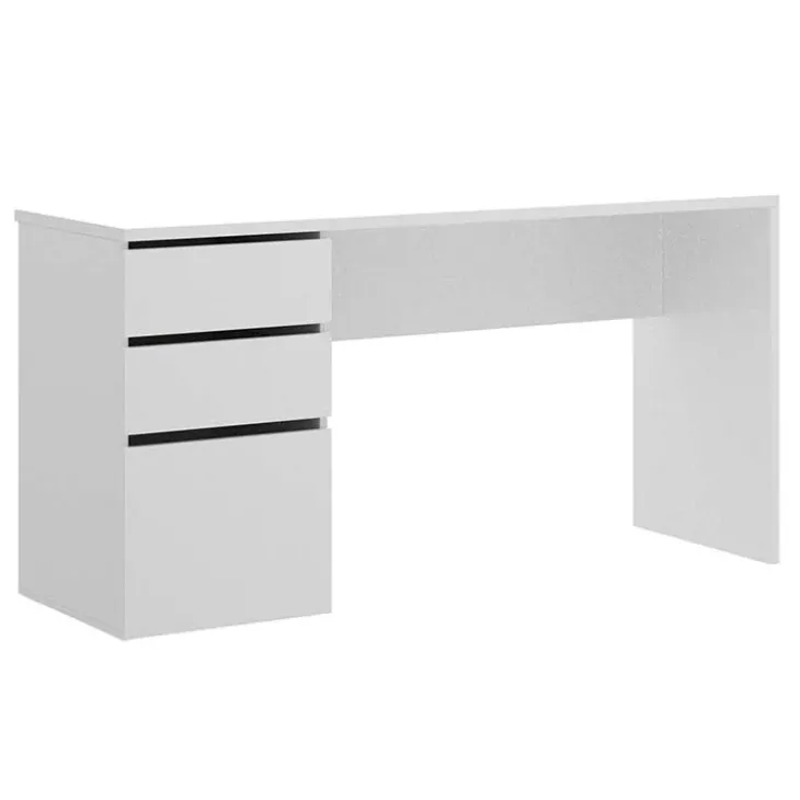 Scrivania 139x60cm ufficio salvaspazio moderna bianco Virgil