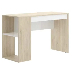 Scrivania 115x50cm ufficio salvaspazio rovere bianco opaco Tiger