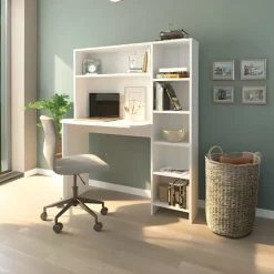 Scrivania 114x20cm ufficio salvaspazio bianco opaco Muguet
