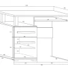 Scrivania 100x53cm ufficio salvaspazio bianco opaco e nero lucido Rosy