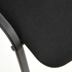 Sedia conferenza e sala d'attesa ufficio impilabile in metallo imbottita tessuto nero Laos
