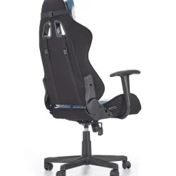 Sedia da gaming con ruote e braccioli da ufficio grigio turchese Amaranta