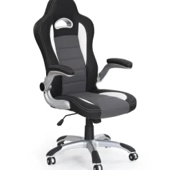 Sedia da gaming con ruote e braccioli da ufficio grigio nero Tetris
