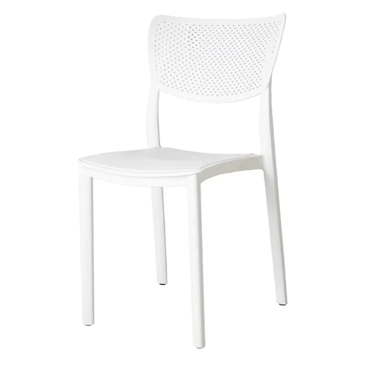 Sedia da giardino esterno bar dehors impilabile polipropilene bianco Aura