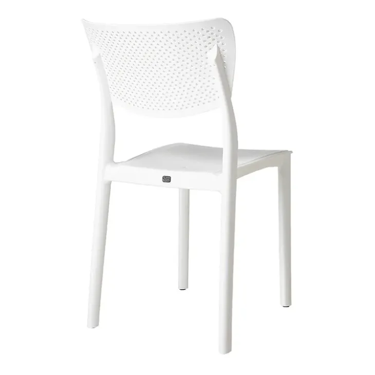 Sedia da giardino esterno bar dehors impilabile polipropilene bianco Aura