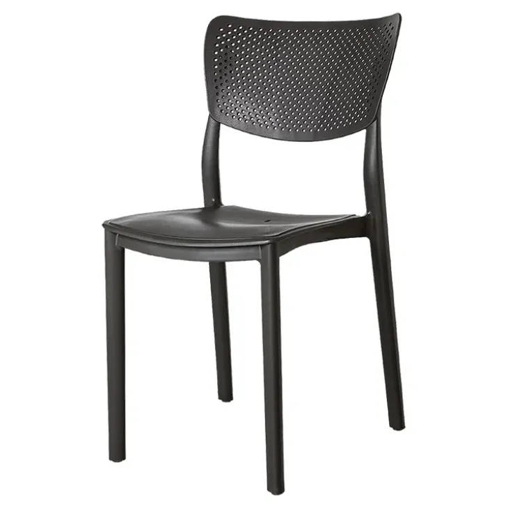 Sedia da giardino esterno bar dehors impilabile polipropilene grigio antracite Aura