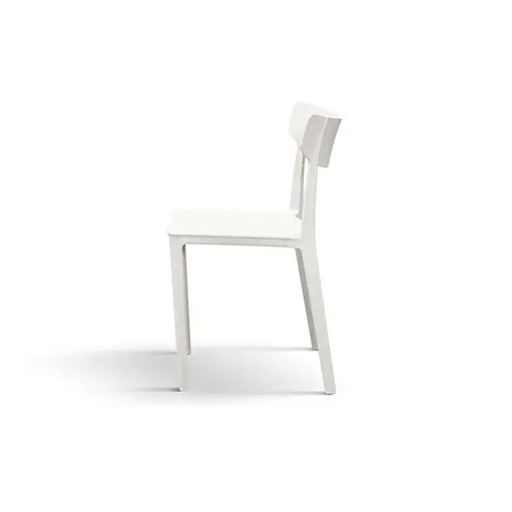 Sedia da giardino esterno bar dehors impilabile polipropilene bianco Hans