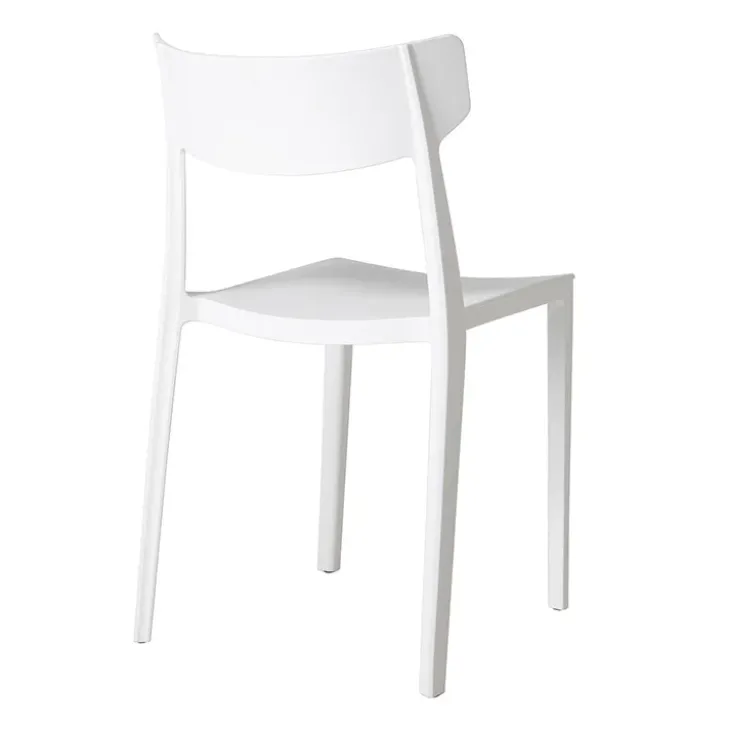 Sedia da giardino esterno bar dehors impilabile polipropilene bianco Hans