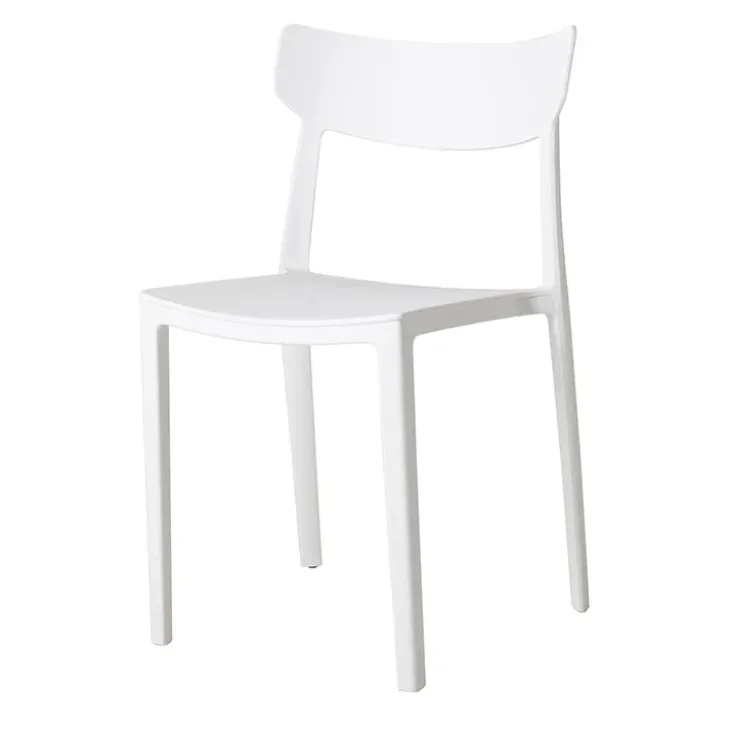 Sedia da giardino esterno bar dehors impilabile polipropilene bianco Hans