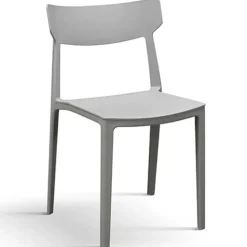 Sedia da giardino esterno bar dehors impilabile polipropilene grigio Hans