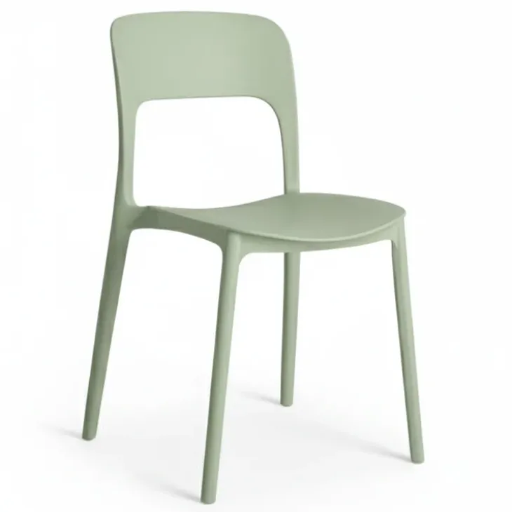 Sedia da giardino esterno bar dehors impilabile polipropilene verde salvia Halyard