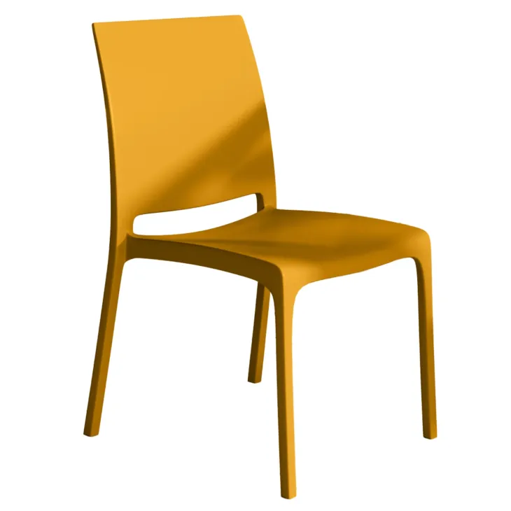 Sedia da giardino impilabile polipropilene giallo senape Tape Gihome®