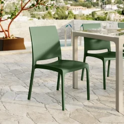 Sedia da giardino impilabile polipropilene verde Tape Gihome®