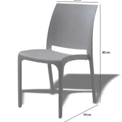 Sedia da giardino impilabile polipropilene rosso mattone Tape Gihome®
