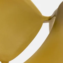 Sedia da pranzo impilabile in polipropilene giallo senape Pixel