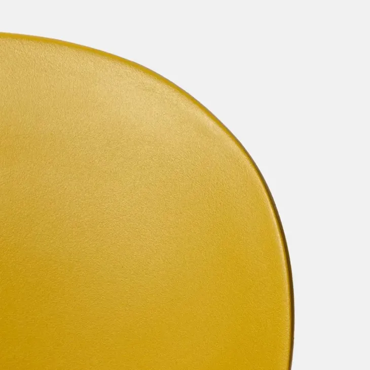 Sedia da pranzo impilabile in polipropilene giallo senape Pixel