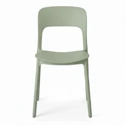 Sedia da pranzo impilabile moderna polipropilene verde salvia Halyard