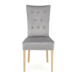 Sedia da pranzo in velluto rovere chiaro grigio chiaro Vaduz