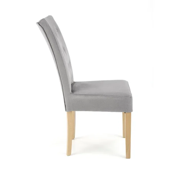 Sedia da pranzo in velluto rovere chiaro grigio chiaro Vaduz