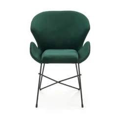 Sedia da sala moderna in tessuto verde scuro Farro
