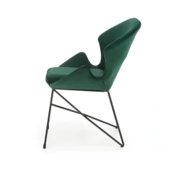 Sedia da sala moderna in tessuto verde scuro Farro