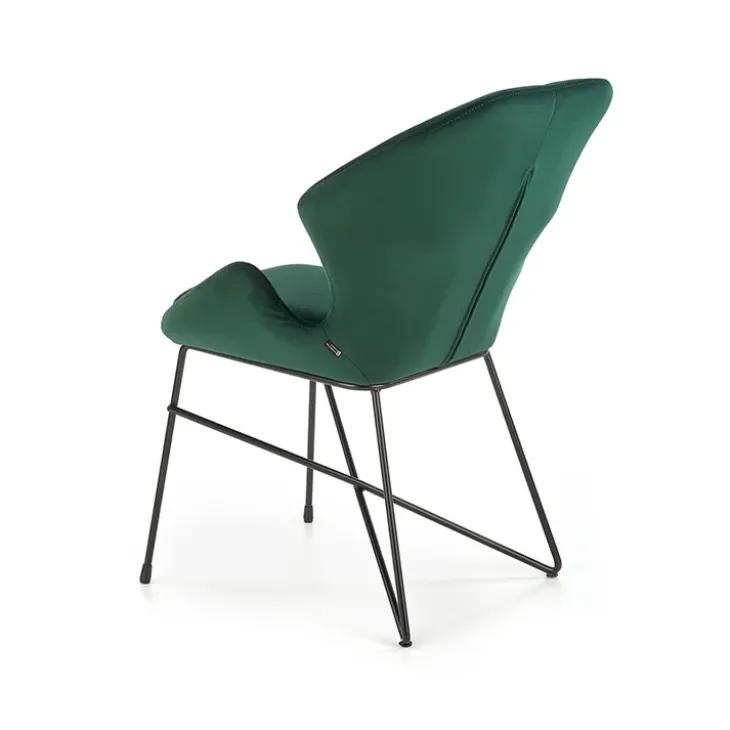 Sedia da sala moderna in tessuto verde scuro Farro