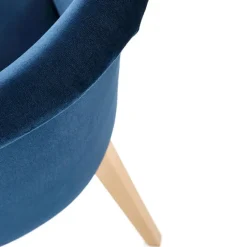Sedia da soggiorno in tessuto rovere blu Vilnius