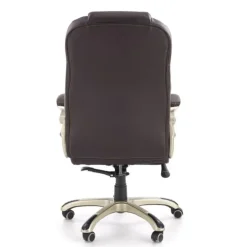 Sedia da ufficio classica in ecopelle marrone ottone Eclipse