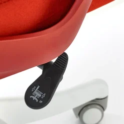 Sedia da ufficio con braccioli e ruote regolabile rosso terracotta Obsidian