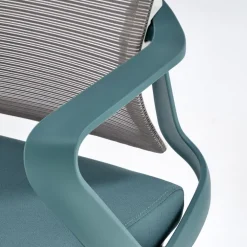 Sedia da ufficio con braccioli e ruote regolabile azzurro Obsidian