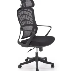 Sedia da ufficio con braccioli e ruote regolabile nero Obsidian