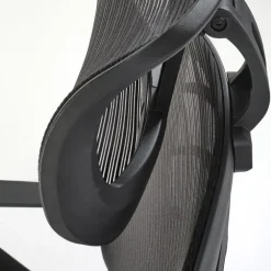 Sedia da ufficio con braccioli e ruote regolabile nero Obsidian