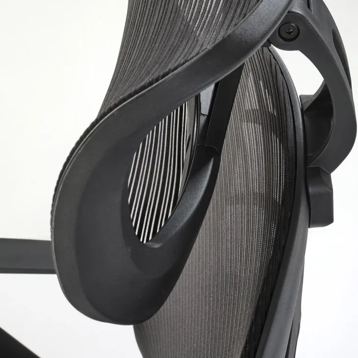 Sedia da ufficio con braccioli e ruote regolabile nero Obsidian