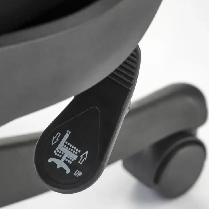 Sedia da ufficio con braccioli e ruote regolabile nero Obsidian