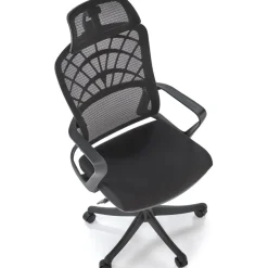 Sedia da ufficio con braccioli e ruote regolabile nero Obsidian