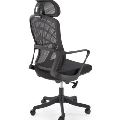Sedia da ufficio con braccioli e ruote regolabile nero Obsidian