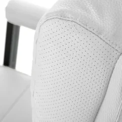 Sedia da ufficio con ruote e braccioli imbottita ecopelle grigio Yara