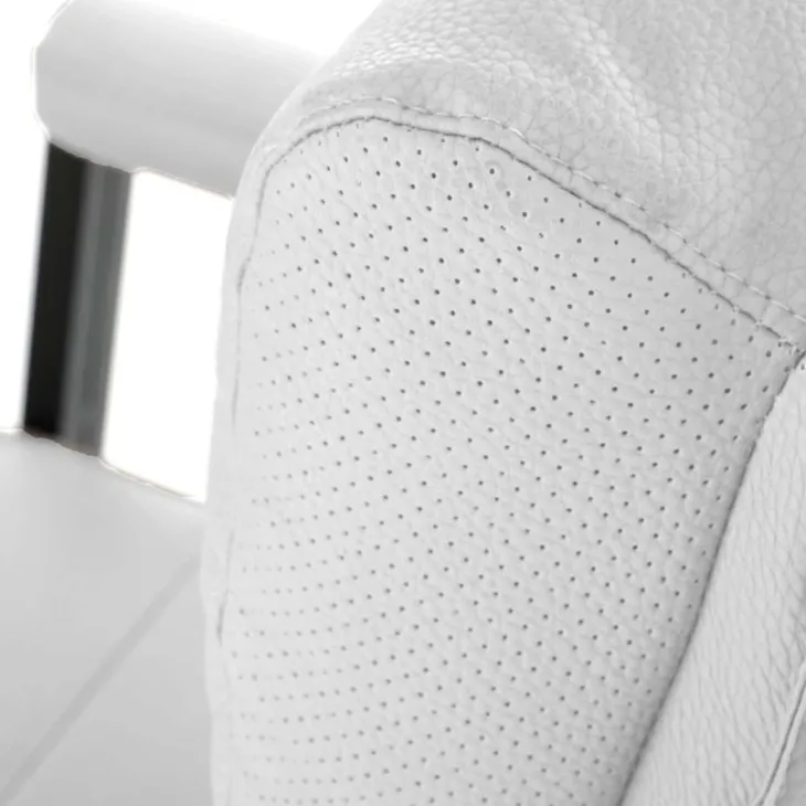 Sedia da ufficio con ruote e braccioli imbottita ecopelle grigio Yara