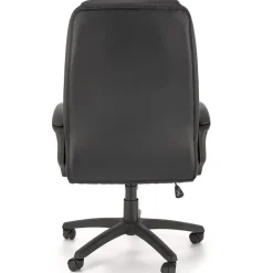 Sedia da ufficio con ruote e braccioli in ecopelle nero Nerina