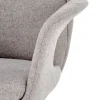 Sedia da ufficio con ruote e braccioli in tessuto grigio Titti