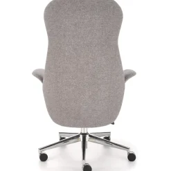Sedia da ufficio con ruote e braccioli in tessuto grigio Titti