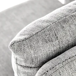 Sedia da ufficio con ruote in tessuto grigio chiaro Tadea